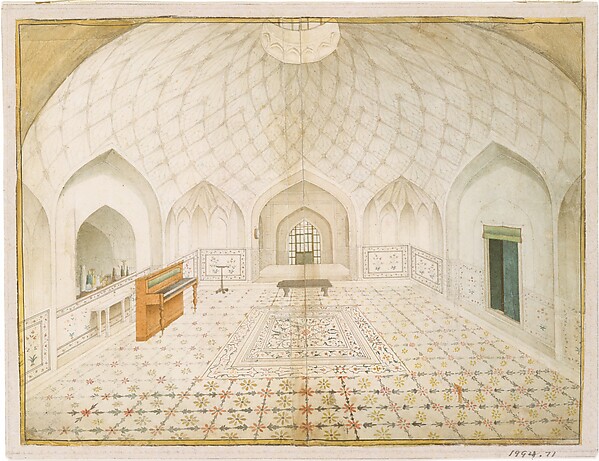 Interior of the Hammam at the Red Fort, Delhi, ca. 1830–40